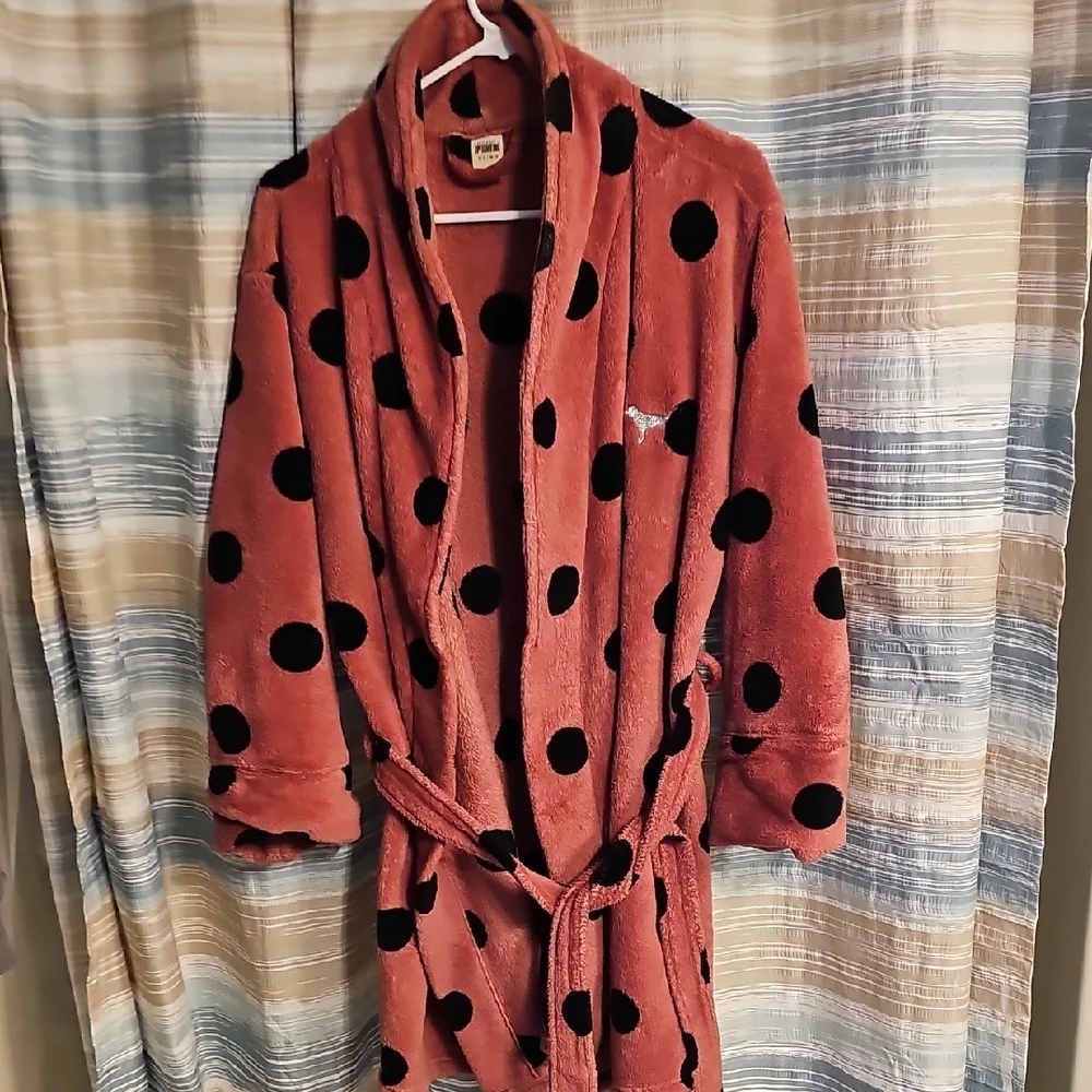 PINK Victoria's Secret Coral and Black Robe